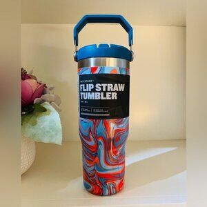 🎉LAST CHANCE🎉 NWT Stanley Iceflow Flip Straw 30 oz Tumbler Pool Swirl